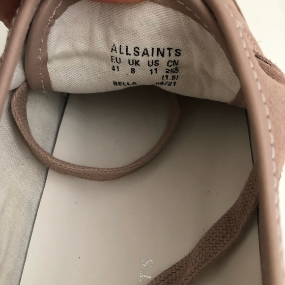 New All Saints Pink Platform Sneakers 11 - Picture 11 of 11